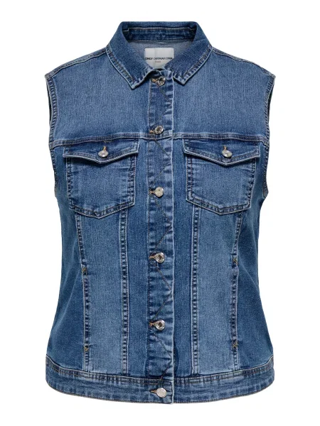ONLY Carmakoma Vestă CARWespa denim albastru