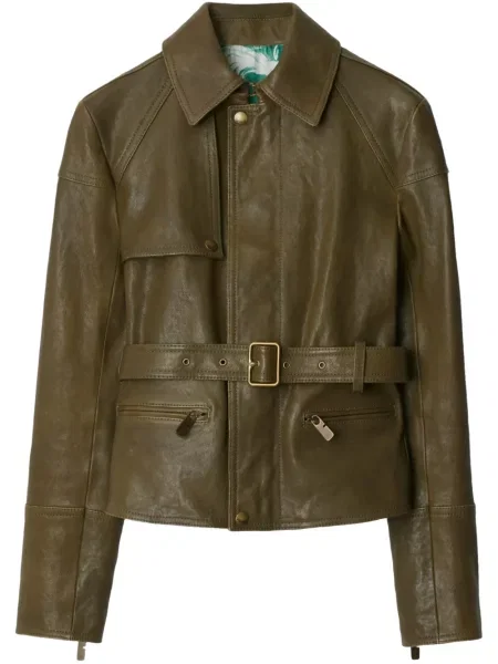 Cu centură geanta de piele Burberry verde