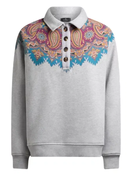 Hanorac Etro cu imagine cu model paisley gri