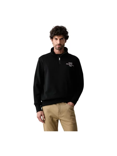 Gant bluza z bawełną czarna