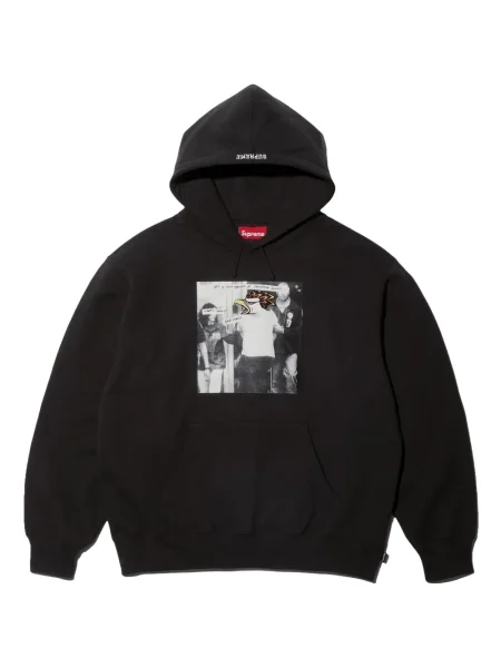 Hanorac cu glugă Supreme negru