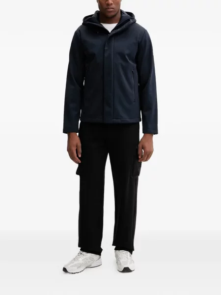 Яке Ea7 Emporio Armani с качулка с автограф синьо