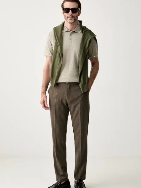 Tricou polo Michael Kors gri