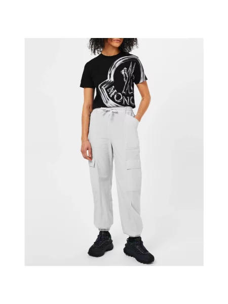 Spodnie cargo Moncler z logo szare