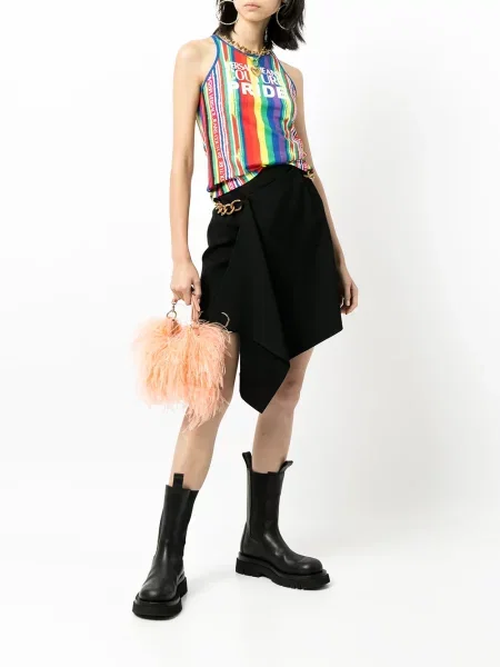 Raštuota džinsinė liemenė Versace Jeans Couture