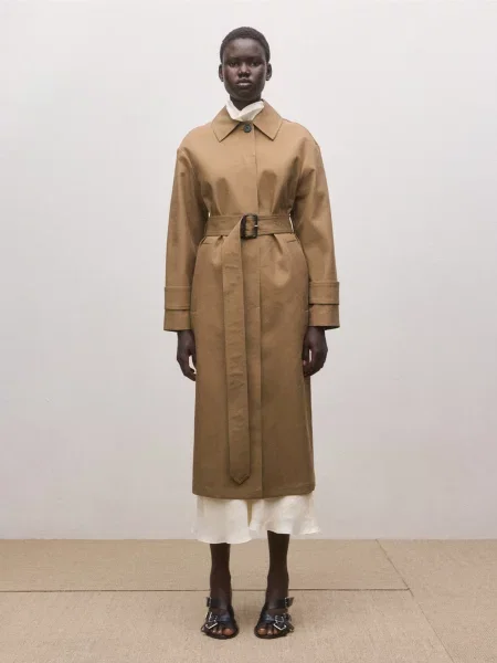 Тренч MANGO світло-коричневий коричневе