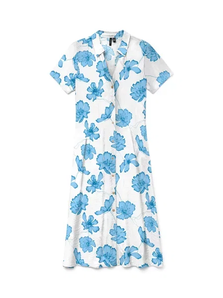VERO MODA Dolga srajca VMJOSIE modra / svetlo modra bela