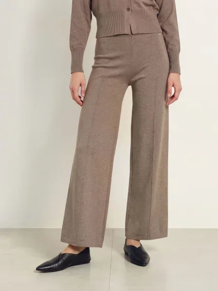 Calvin Klein Pletené Kalhoty černošedá