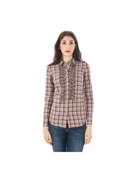 Koszula Fred Perry z długim rękawem różowa