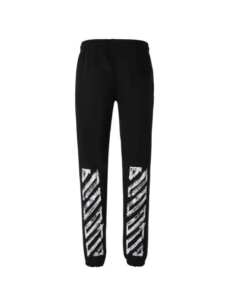 Pantaloni Off-white cu imagine alergare alb