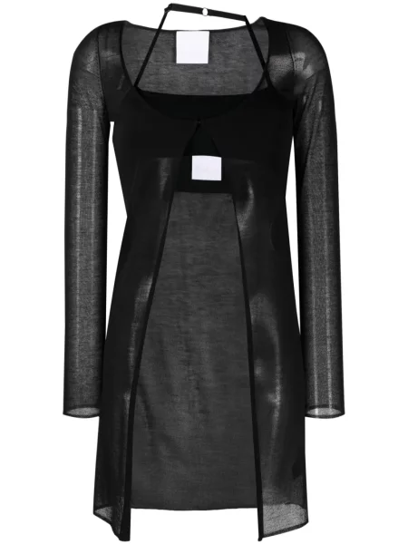 Przezroczysty top Paris Georgia czarny