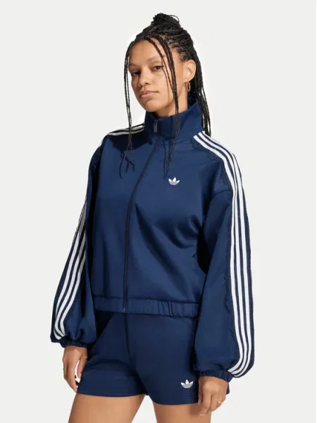Бягане топ Adidas с дантела синьо
