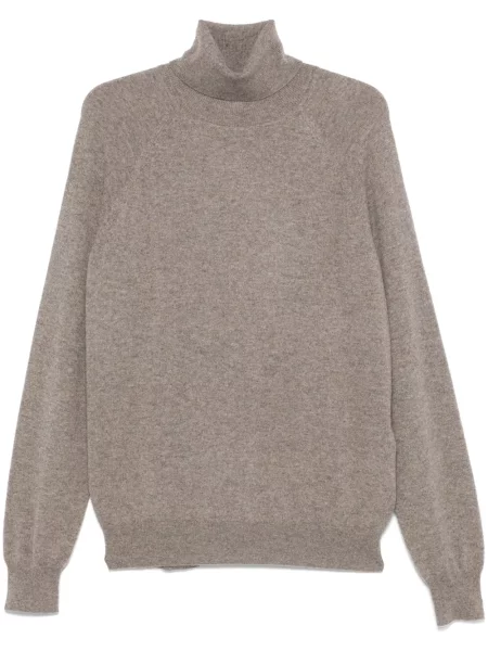 Sweter Saint Laurent z kaszmiru brązowy