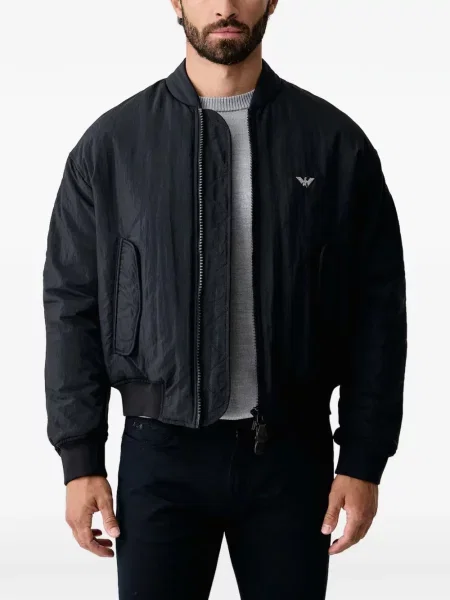 Geacă bomber Emporio Armani cu autograf albastru