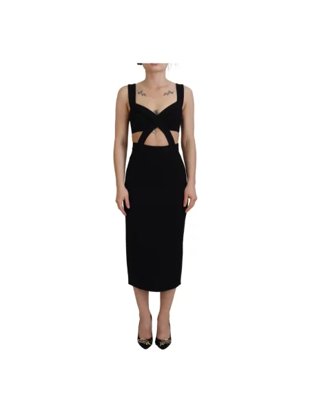 Sukienka midi Dolce And Gabbana czarna