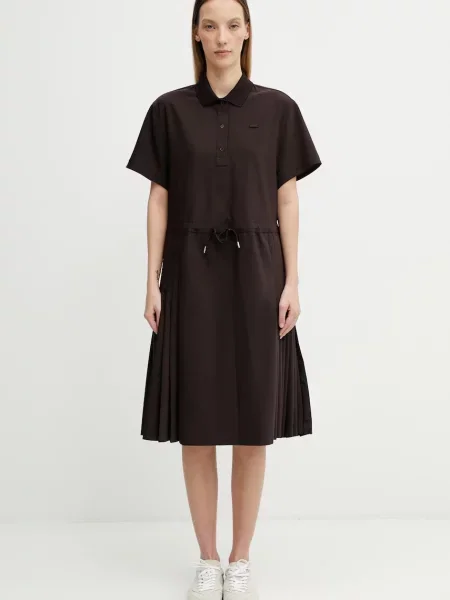 Lacoste rochie de vară cu lână maro