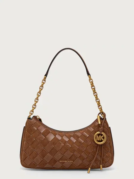 MICHAEL Michael Kors hobo kabelka kožená NOLITA hnědá