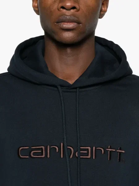 Majica s kapuljačom Carhartt Wip s vezom plava