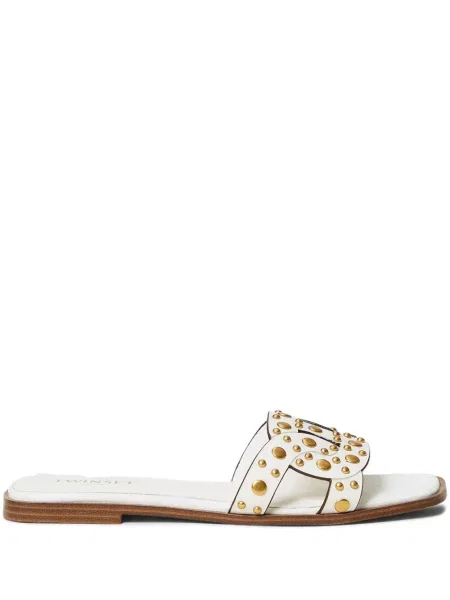 Pantofle Twinset bílé