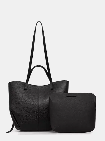 Answear.LAB torebka shopper skórzana czarna