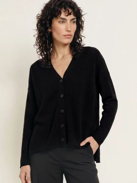 Allude Oversized Pletený Svetr Z Kašmíru černá