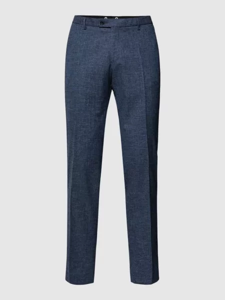 Spodnie do garnituru o kroju slim fit z efektem melanżowym model ‘Paco’ Cg - Club Of Gents niebieskie