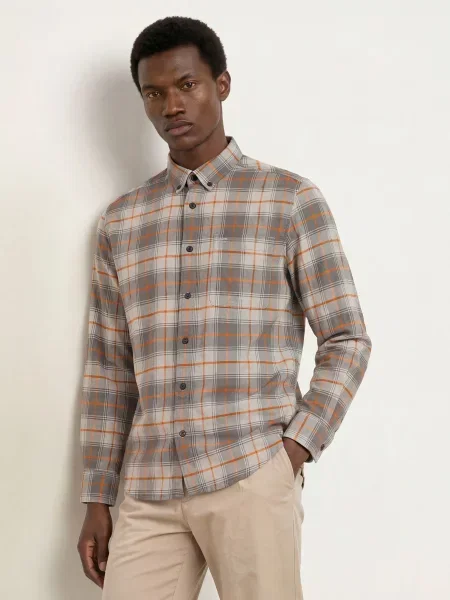 Camel Active Košile Regular Fit / tmavě / oranžová šedá