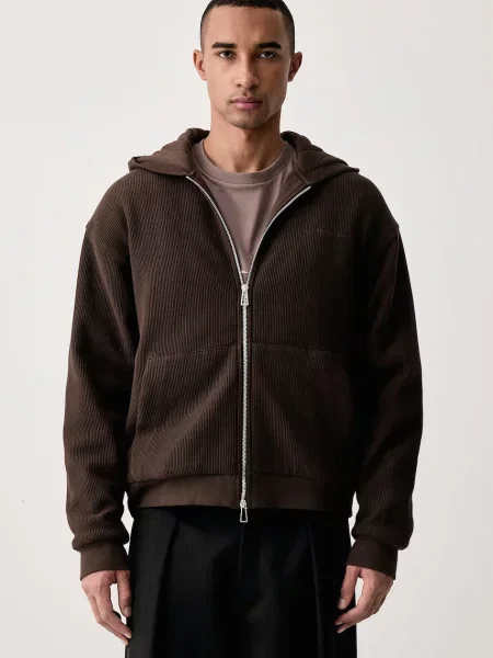 PS Paul Smith bluza rozpinana z kapturem brązowa