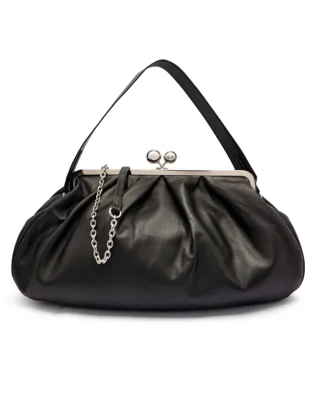 Weekend MaxMara De piele geantă pe umăr Pasticcino PROVINO negru
