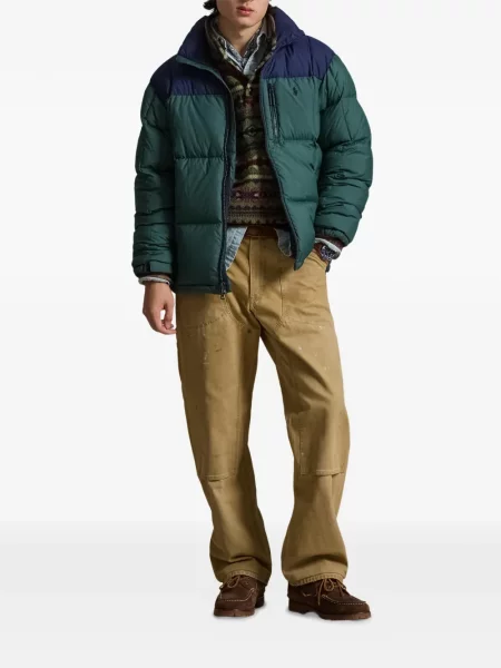 Dlouhá pruhovaná s límcem kšiltovka Polo Ralph Lauren modrá