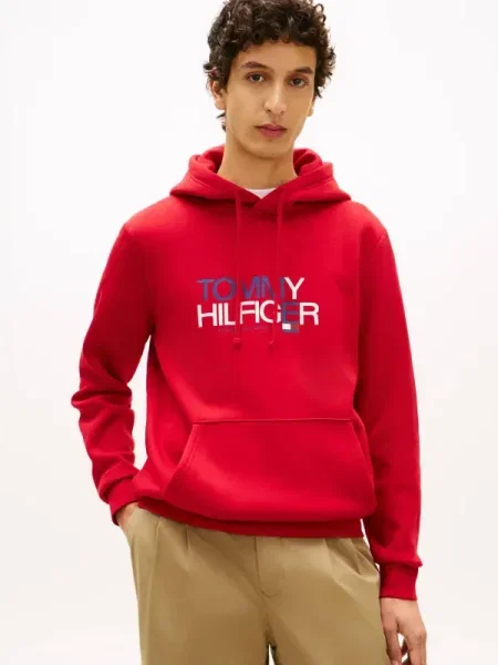 Tommy Hilfiger Hanorac BRAND LOVE roșu