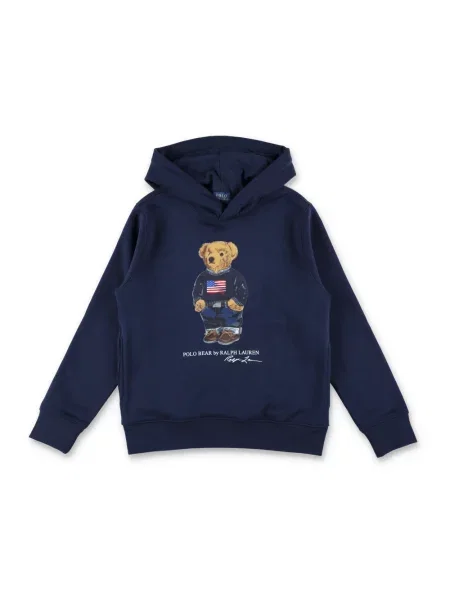 Bluza z kapturem o kroju regular fit z nadrukiem polo bear Polo Ralph Lauren granatowa