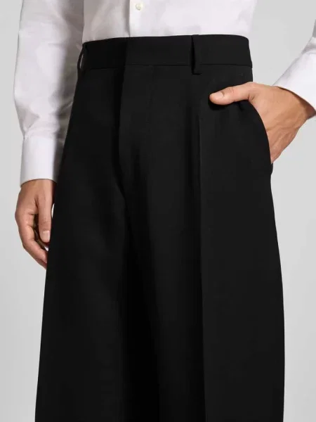 Spodnie materiałowe o kroju regular fit z kantami Dsquared2 czarne