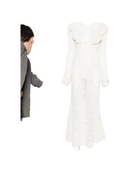 Sukienka maxi Self-portrait z falbankami