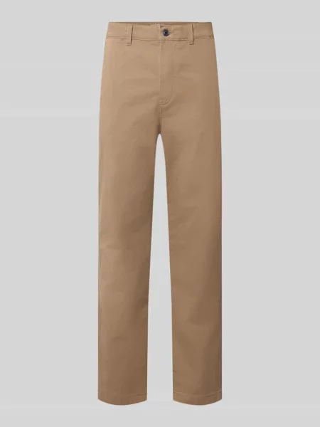 Chinosy o kroju relaxed fit z mieszanki bawełny Tom Tailor Denim beżowe