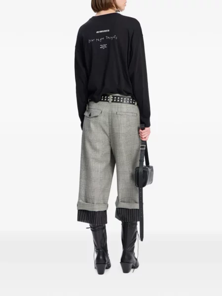 Lung tricou Ann Demeulemeester cu imagine negru