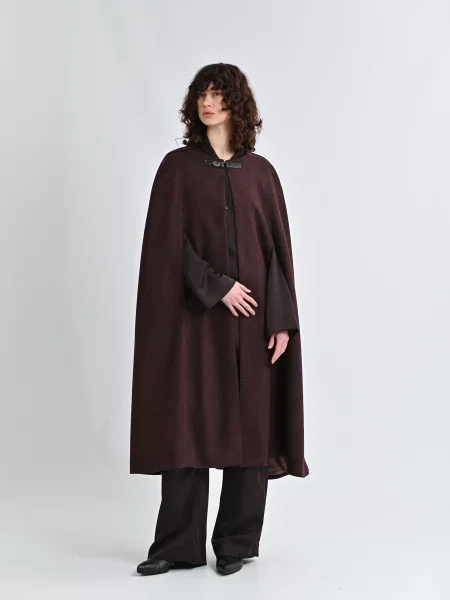 Пальто a LOT вовна/віскоза бордовий