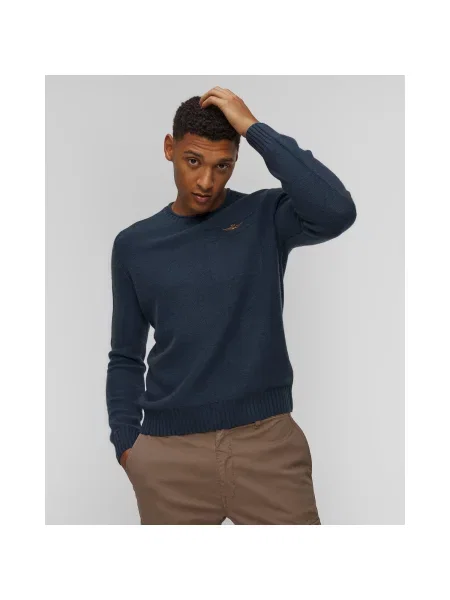 Aeronautica Militare pulover de lână bleumarin light albastru