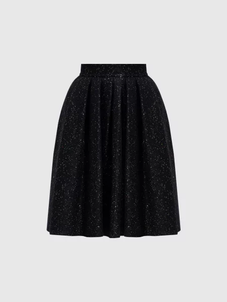 Спідниця з вовною з паєтками Christian Dior чорна