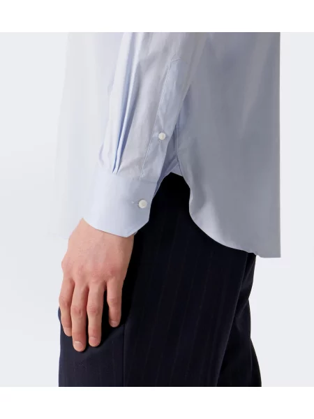 Cămașă Zegna din poplin albastru