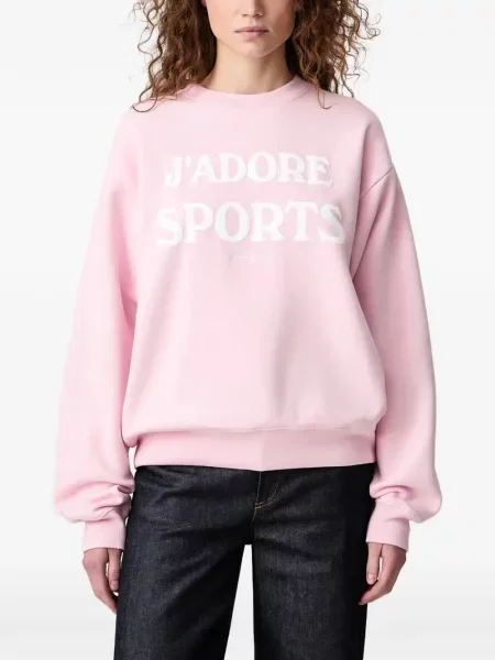 Džemper Sporty & Rich s printom ružičasta