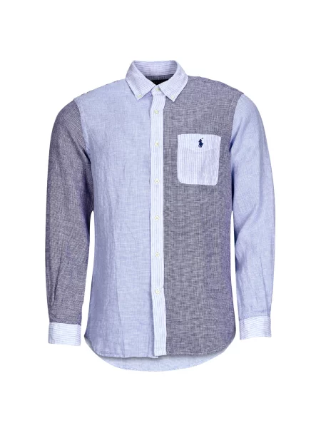 Srajca Polo Ralph Lauren z dolgimi rokavi modra