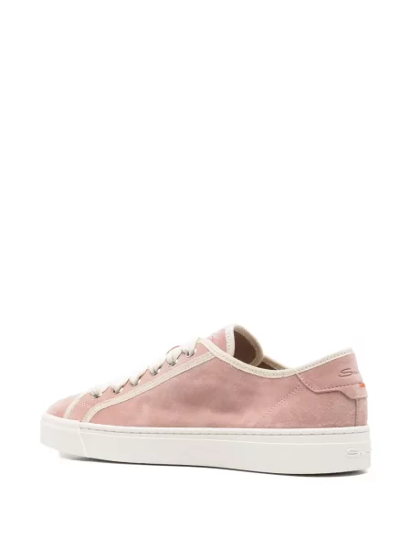 Sneakers Santoni σουέντ ροζ