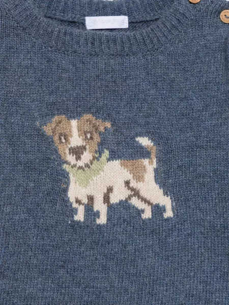 Sweter dziecięcy Laranjinha niebieski