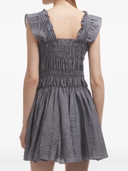 Rochie mini B+ab cu volane de costum gri