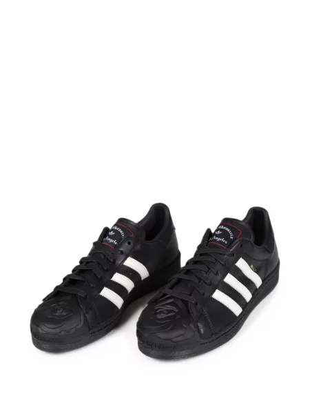 Pantofi alergare Adidas Superstar cu dungi cu volane alergare negru