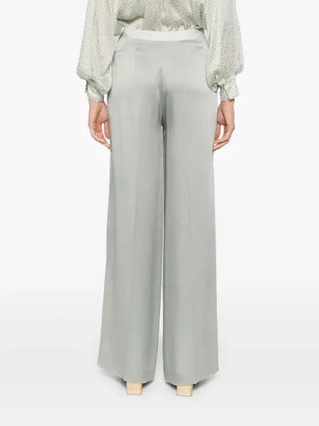 Pantaloni Forte_forte din satin gri