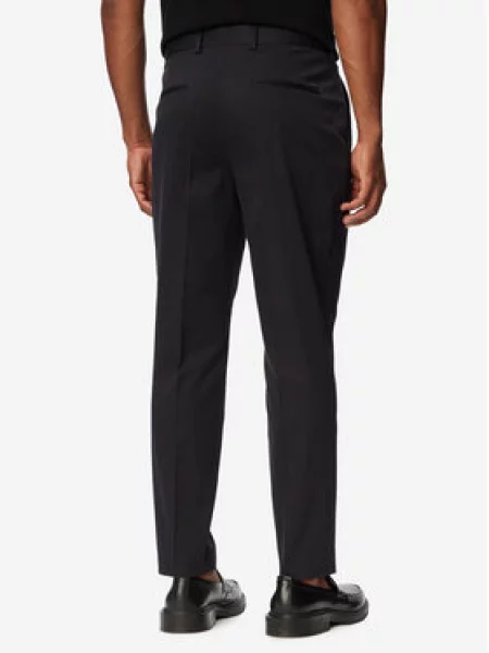 BOSS Hlače iz tkanine H-Perin Mornarsko Tapered Fit modra