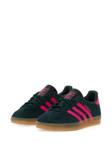 Sneakerși Adidas Campus cu imagine alergare din piele de căprioară negru