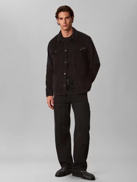 Calvin Klein Jeans koszula sztruksowa czarna